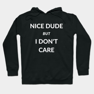 Nice dude but i don't care Hoodie